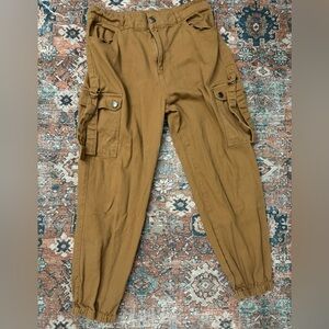 Angel Kiss 9 Tan Cargo gorpcore streetwear jogger pants women